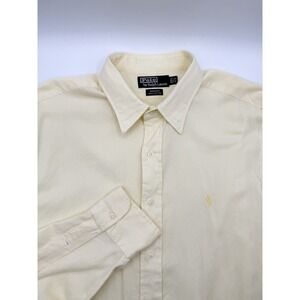 Polo Ralph Lauren Men's XL 17 1/2 34-35 Andrew Pale Yellow Long Sleeve Shirt